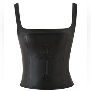 I.AM.GIA Black Corset Top